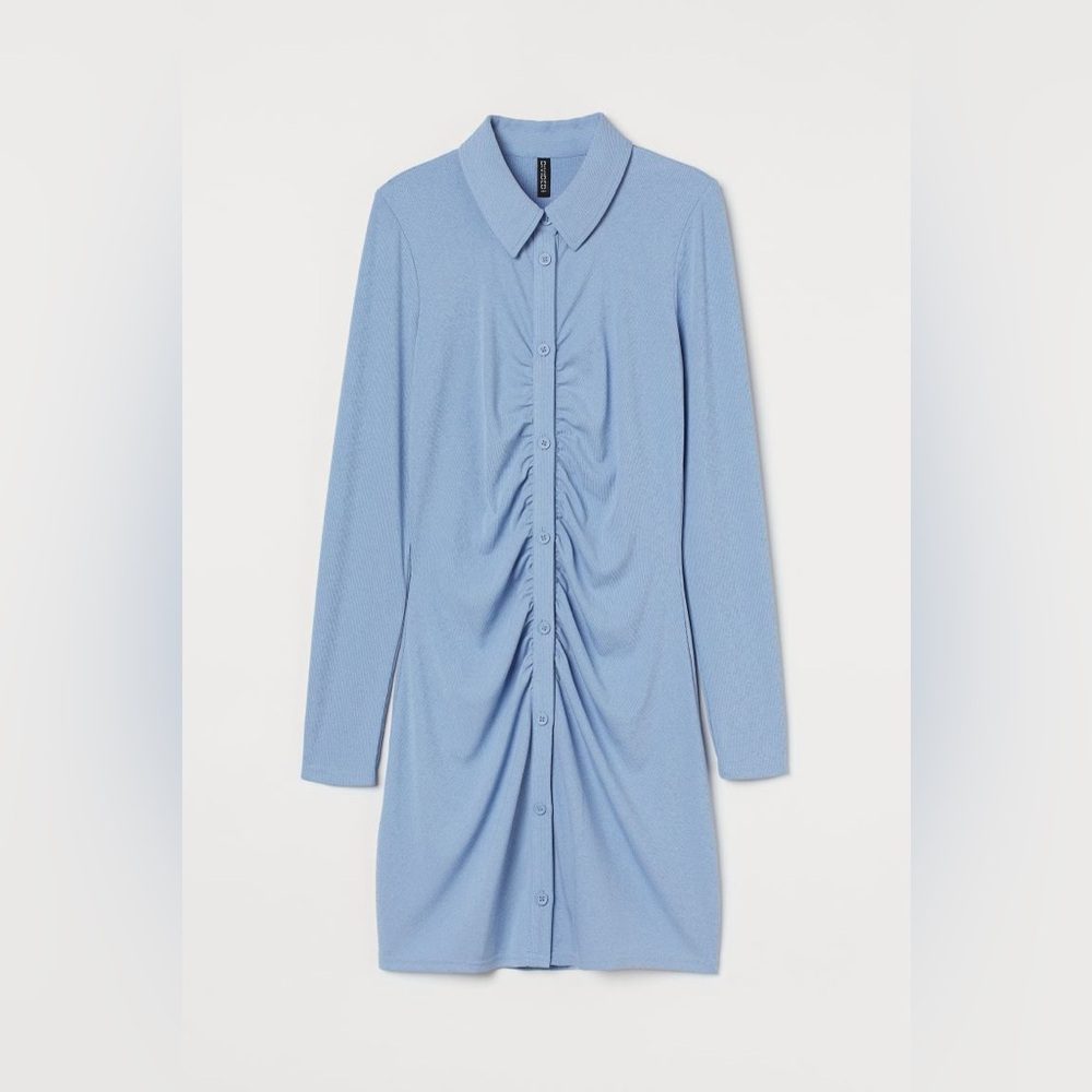 H&M Button Up Ruched Dress - Picture 5 of 9